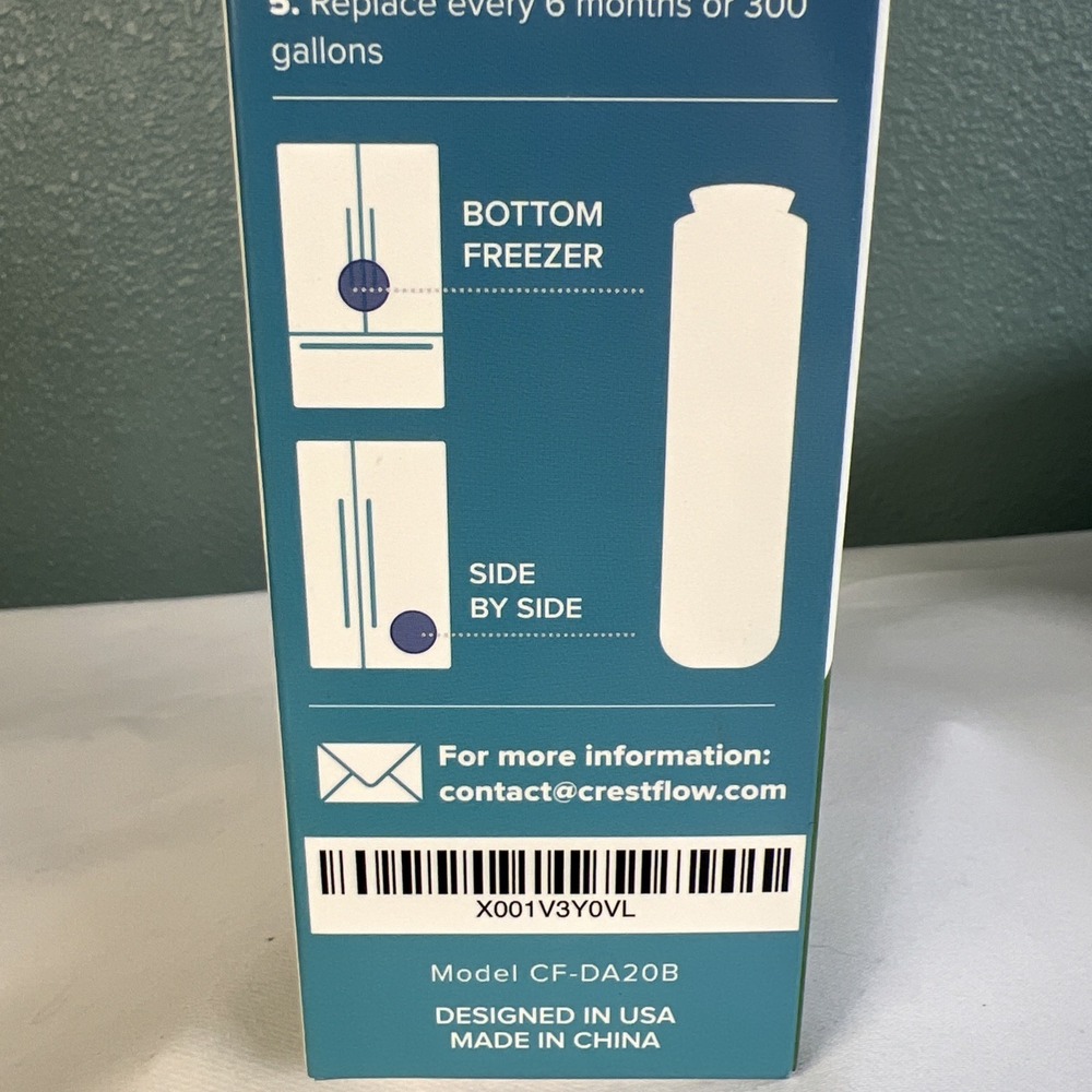 New- Crestflow Refrigerator Water Filter – Compatible with‎ Samsung DA97-00020B - Picture 6 of 9